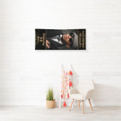 Happy Birthday Photo Party Event Gold Black - Aang Spandoek (Insitu)