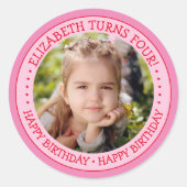 HAPPY BIRTHDAY Photo Sticker (Voorkant)