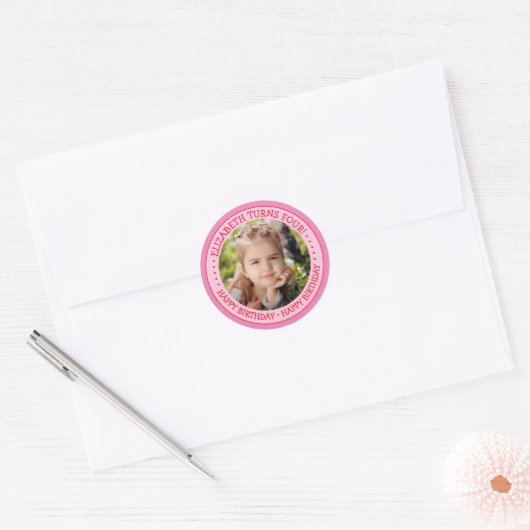 HAPPY BIRTHDAY Photo Sticker (Envelop)