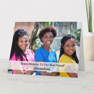 Happy Birthday Photo Vriendin Buddy Big Custom Kaart