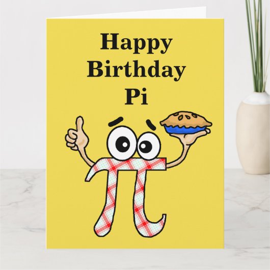 Happy Birthday Pi Kaart (Voorkant)