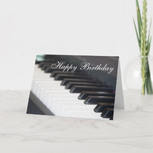 Happy Birthday Piano Card Kaart