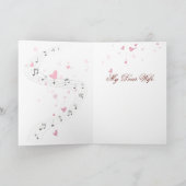 Happy Birthday Piano Man zingt naar zijn vrouw Kaart (Binnen)