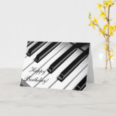 Happy Birthday! Piano Music Card Kaart (Gele Bloem)