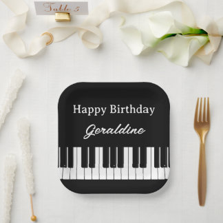Happy Birthday Piano Player Personalised Papieren Bordje