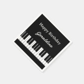 Happy Birthday Piano Player Personalised Servet (Hoek)
