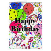 Happy Birthday Pickleball Balloons 3rd Shot Druppe (Voorkant)