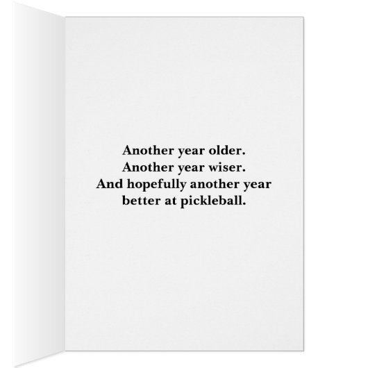 Happy Birthday Pickleball Balloons Confetti Black (Binnen (Rechts))