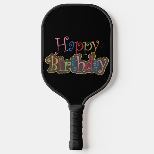 Happy Birthday Pickleball Paddle (Achterkant)