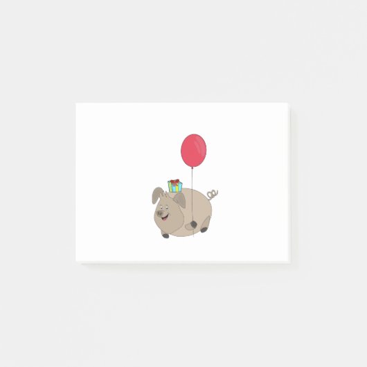 Happy Birthday Pig Post-it® Notes (Voorkant)