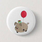Happy Birthday Pig Ronde Button 5,7 Cm (Voorkant)
