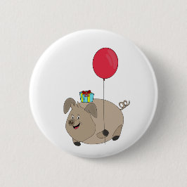 Happy Birthday Pig Ronde Button 5,7 Cm