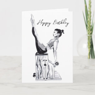 Happy Birthday Pilates Card Voorzitter Kaart
