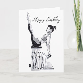 Happy Birthday Pilates Card Voorzitter Kaart