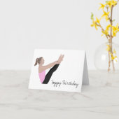 Happy Birthday Pilates-kaart Kaart (Gele Bloem)