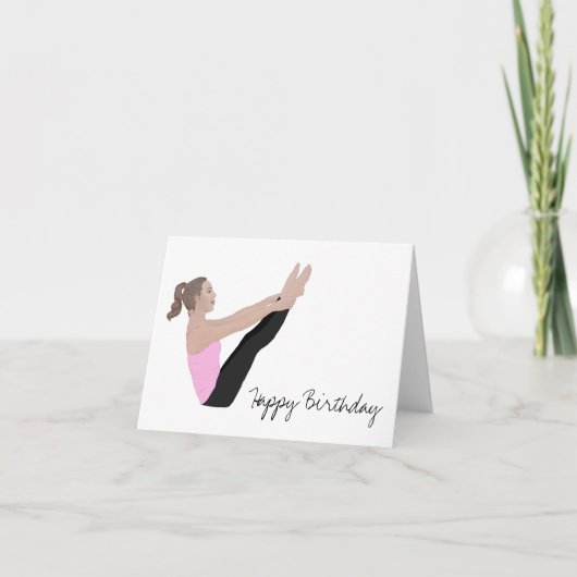 Happy Birthday Pilates-kaart Kaart (Voorkant)