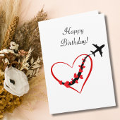 Happy Birthday Pilot Travel Vliegtuigharten Kaart