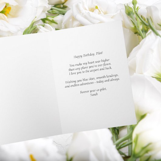 Happy Birthday Pilot Travel Vliegtuigharten Kaart