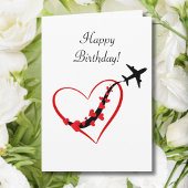 Happy Birthday Pilot Travel Vliegtuigharten Kaart