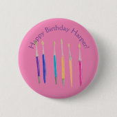 Happy Birthday Pin Ronde Button 5,7 Cm (Voorkant)