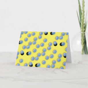Happy Birthday ping Pong Design Yellow Kaart