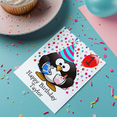 Happy Birthday Pinguin Kinder 1 jaar oud Kaart