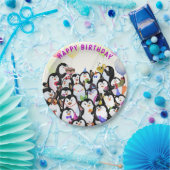 Happy Birthday Pinguin Papier Borden Papieren Bordje (Feest)