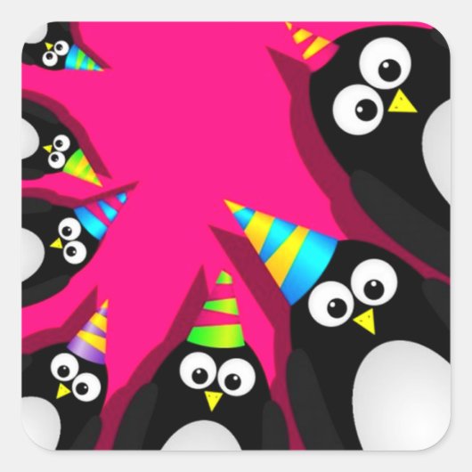 Happy Birthday Pinguins Sticker Pack (Voorkant)