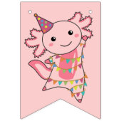 Happy Birthday Pink Axololt for Axololt Party Vlaggetjes (Eerste vlag)