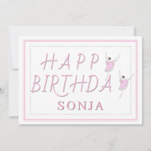 Happy Birthday Pink Ballerina