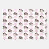 Happy Birthday Pink Birthday Cake Inpakpapier Vel (Voorkant 2)