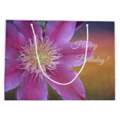 Happy Birthday Pink Clematis Groot Cadeauzakje (Achterkant)