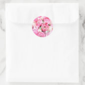 Happy Birthday Pink Flowers Stickers (Tas)