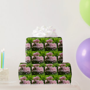 Happy Birthday Pink Mountain Laurel Flowers Cadeaupapier