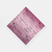 Happy Birthday Pink Ombre Servet (Hoek)