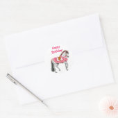 Happy Birthday Pink Parade Horse Sticker (Envelop)