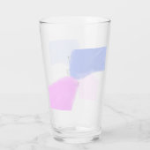 Happy birthday pink purple pastel name simple eleg glas (Achterkant)