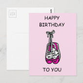 Happy Birthday Pink Trainers for Female Runner Briefkaart (Voorkant / Achterkant)