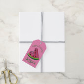 Happy Birthday Pink Watermelon Slice Fruit Picnic Cadeaulabel (Met Touw)