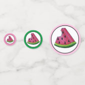 Happy Birthday Pink Watermelon Slice Fruit Picnic Confetti (Achterkanten)