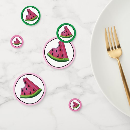 Happy Birthday Pink Watermelon Slice Fruit Picnic Confetti (Groep)