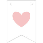 Happy Birthday Pink White Stripe Girl 1e Partij Vlaggetjes (Eerste vlag)