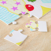 Happy Birthday Pink Worm Cupcake Legpuzzel (Zijkant)