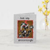 Happy Birthday Pirate Cat Kaart (Gele Bloem)