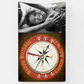 Happy Birthday Pirate Party Foto Spandoek (Verticaal)