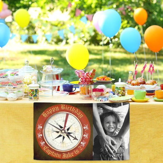 Happy Birthday Pirate Party Foto Spandoek