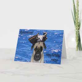 Happy Birthday Pirate Pug Kaart