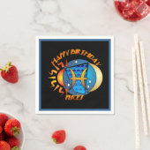 Happy Birthday Pisces Zodiac Birth Sign Napkins Servetten (Insitu)