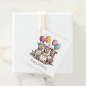 Happy Birthday Pit Bull Dogs Bedankjes Labels (In situ)