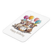 Happy Birthday Pit Bull Dogs Magneet (Linkerzijde)